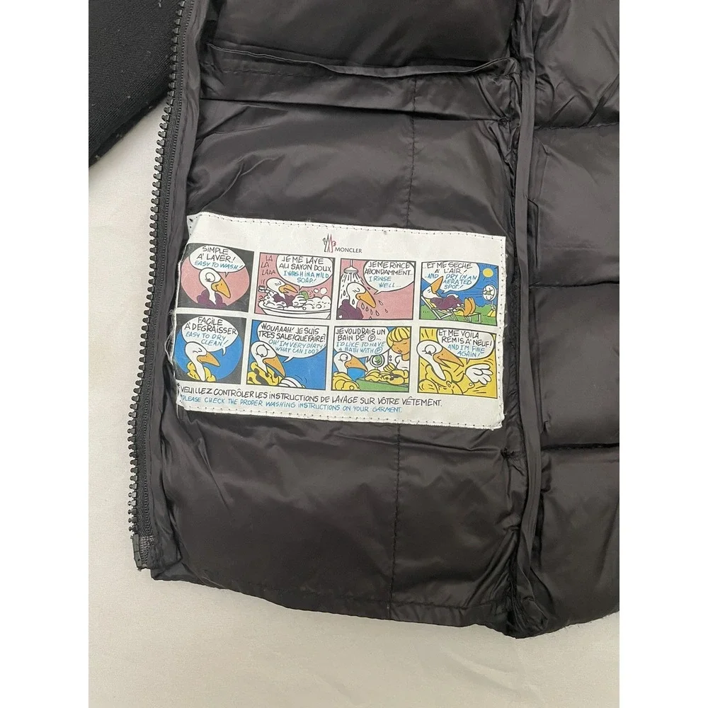 Moncler Kids‎ Hooded Down Puffer Jacket Size 2 Black Full Zip